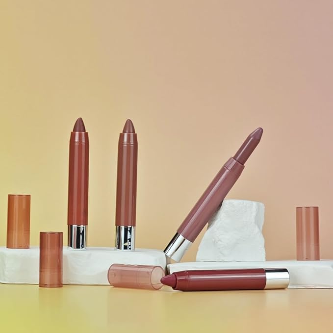 Maroon Hydrating Cream Lipstick Lip Crayon for Women, Moisturizing Lipstick Long-lasting Waterproof, Retractable Lips Crayon Liner for Ombre Shades, Lipgloss Tinted Lip Balm + Lips Color in One, 06