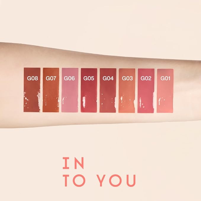INTO YOU Lip Stain Long Lasting, Lip Gloss, Lip Tint, Lip Plumper Gloss, Glitter Lip Gloss, Liquid Lipstick, Vivid Color, Smudge-Proof, Lightweight, Naturally Moisturizing, Lip Oil For Dry Lips (G03)