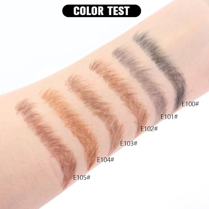 6Pcs Long Eyebrow Pencils Set - Black Natural Look, for Eyebrows & Eyeliner, Waterproof & Sweat-Proof Wooden Hard-Core Brow Pencil with Sharpener, Long Lasting Makeup Kit for Beginners 100#