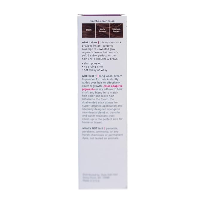 Style Edit Root Touch Up Stick - Black Root Concealer, Temporary Hair Color and Coverage Pen, Premium Shading Sponge, 0.11 oz, 5 Pack