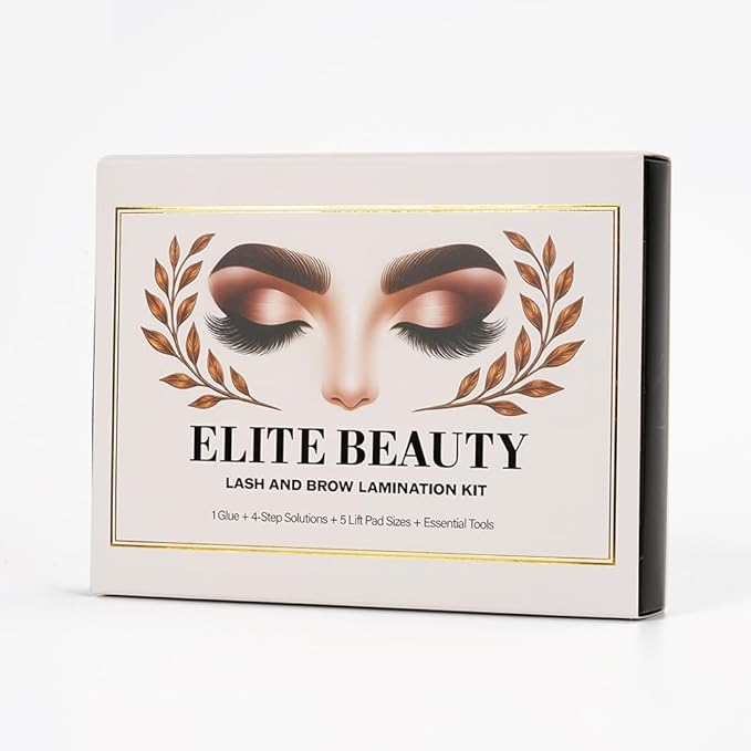 Elite Beauty Lash Lift & Brow Lamination Kit – Professional 4-Step Formula with Tools – Long-Lasting Lash Curl Up to 6–8 Weeks – Vegan, Sensitive, Home & Salon Use