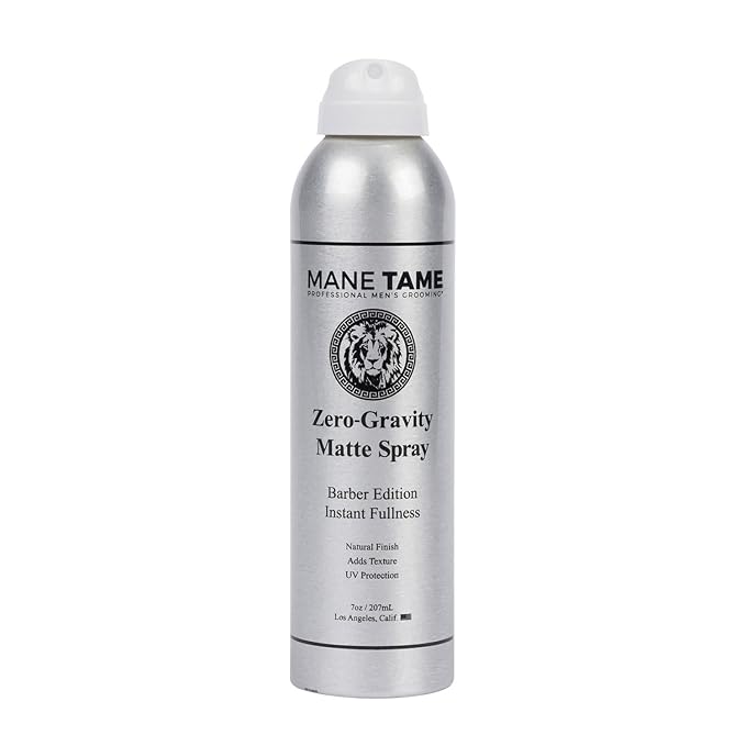 MANE TAME Zero-Gravity 7oz Matte Finish Spray - Adds Instant Fullness, Volume, Texture, and UV Protection for Thicker, Styled Hair