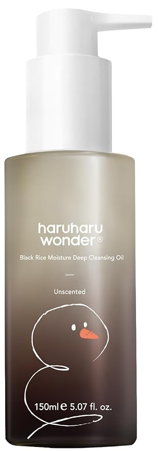 HARUHARU wonder Black Rice Moisture Cleansing Oil, (Christmas Limited Edition), Korean Facial Cleanser, Makeup Remover, Holiday stocking stuffers, 5.07 fl.oz