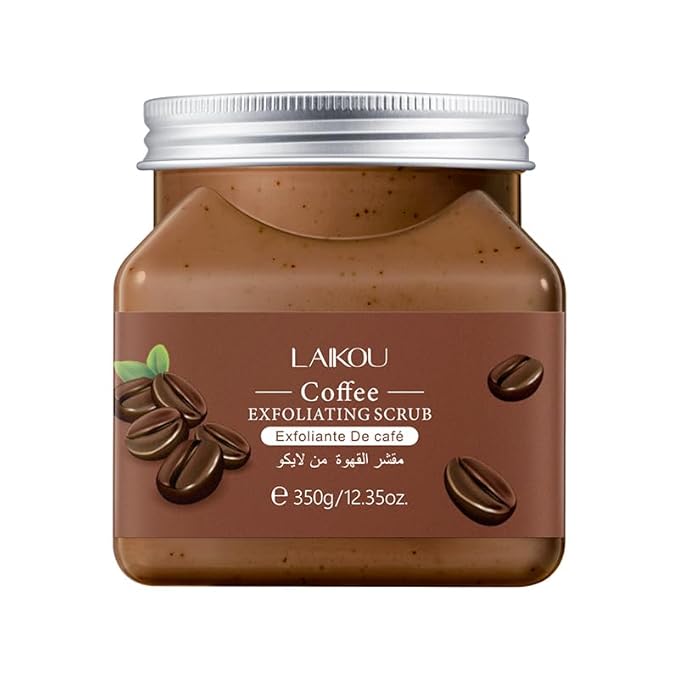 LAIKOU Coffee Body Scrub, Exfoliating Body Scrub, Scrub for Smooth and Soften Skin 350g / 12.35oz.