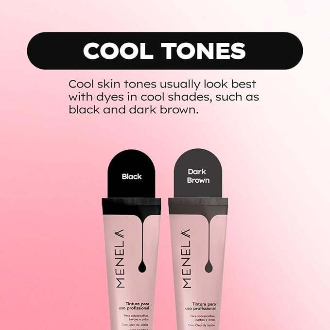 Menela Eyebrow Tint Kit – Professional Brow Color with Jojoba Oil – Includes Oxidizing Cream, Dual-Ended Brush & Mixing Glass – Vegan, Ammonia-Free, Sensitive Skin Safe – 20 ml (Dark Brown)