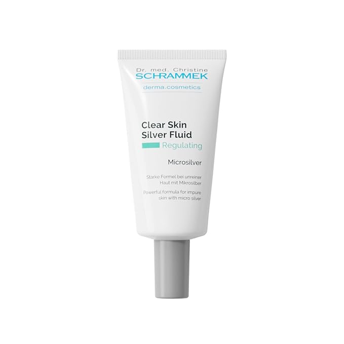 Clear Skin Silver Fluid (1.7 fl oz) - Powerful Formula for Impure Skin with Microsilver - Combats the Key Factors of Impure Skin - with Aloe Vera - Face Fluid - Skin Care - Dr. Schrammek