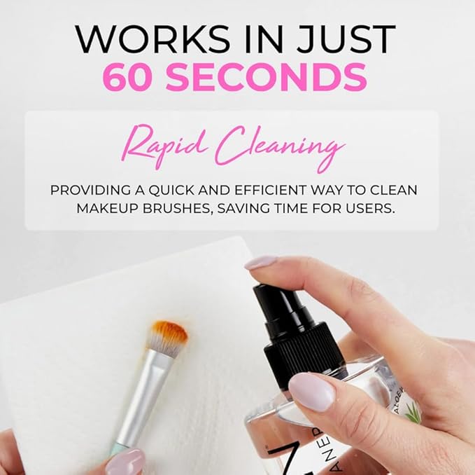 ISOCLEAN Professional Brush Cleaner 9 fl oz - Spray Top Makeup Brush Cleaner for Cosmetic Tools, Cleans Bristles, Scented No-Rinse Formula Dries in 60 Seconds, Vegan, Not Tested on Animals