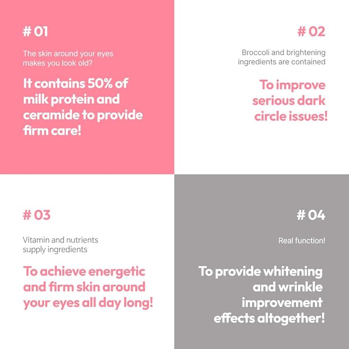 G9SKIN White In Milk Capsule Eye Cream - Lightweight Daily Eye Care Hydrating Brightening Korean Eye Cream for Dark Circles & Fine Lines, 30g