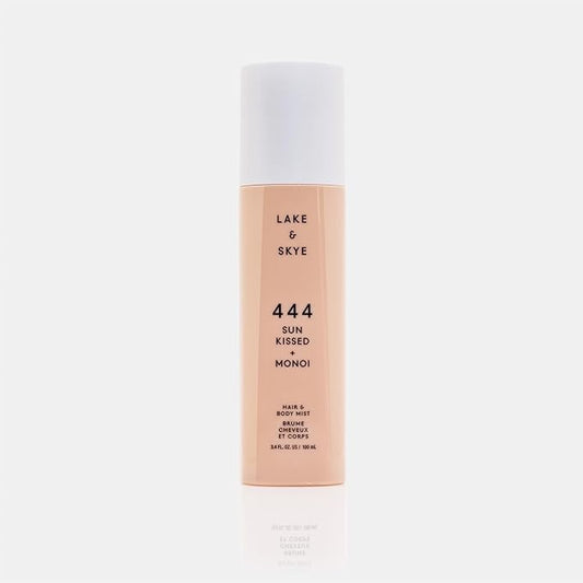 Lake & Skye 444 Sunkissed + Monoi Hair & Body Mist 3.4 FL OZ (100 mL), Bergamot, Pineapple, Jasmine, Musk, Sandalwood, Hydrating
