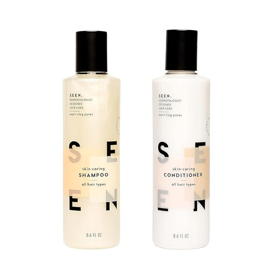 SEEN Shampoo & Conditioner Bundle - Scented, Non-Comedogenic & Hair Care - Dermatologist-Developed, Safe for Sensitive & Acne-Prone Skin