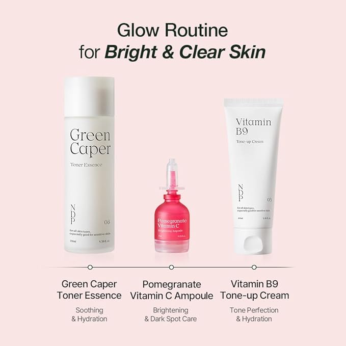 Vitamin C Brigntening Serum (10ml / 0.33 Fl oz) 1ea | Dark Spot Care, Radiant Glow, Glass Skin, Multi-Vitamin Complex, Pomegranate Water, For Sensitive Skin, NDP