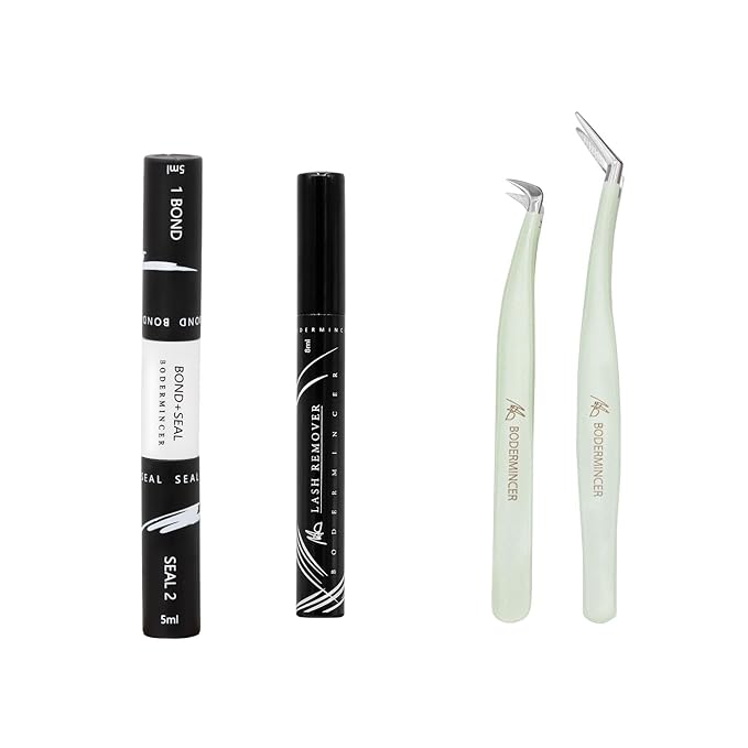 Bodermincer 120 Clusters 10mm+12mm/12mm+14mm/14mm+16mm Mixed Wide Cluster False Eyelash Individual Cluster EyeLashes Grafting Fake False Eyelashes Eyelash Extension (Bond&Seal+Remover+Tweezers)