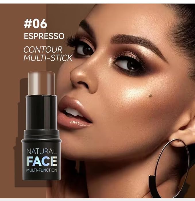 3 Pcs Face Contour Sticks Set, Shades with Highlighter & Blush Sculpted Complexion Wand Contour Long Lasting Natural Buildable Highlighters (01, 05, 06)