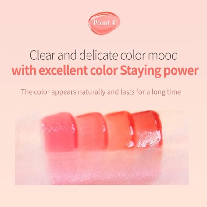 MQNY(MACQUEEN NEWYORK Dewy Water Glow Lip Tint 3.5g (#08 Peach Jelling, Neutral Peach)