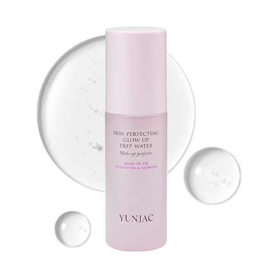 Skin Perfecting Glow Up Prep Water Makeup Fixer(1.69 fl oz) – Lightweight Fine Mist for Long-Lasting Makeup, Glow Booster, Smooth Radiant Skin Finish, Korean Skincare by YUNJAC