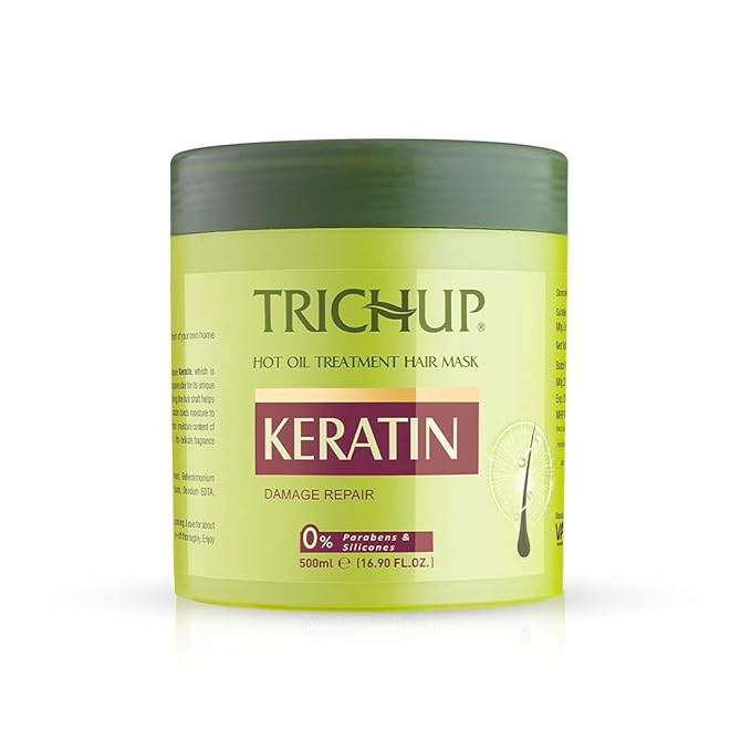 TRICHUP Keratin Hair Mask - Deep Hair Conditioner for Dry, Damaged, Frizzy Hair - Split Ender, Hot Oil Hair Treatment, Hair Repair Hydrating Masque - Sulfate Free Keratin Treatment (16.90 fl oz)