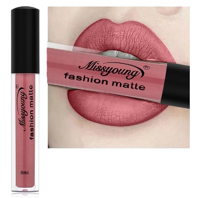 Generic Missyoung 18-Color Matte Liquid Lipstick Set, Long-Lasting Non-Sticky Formula, Flawless Makeup Looks (13)
