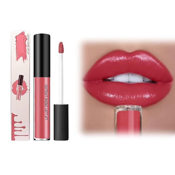 12 Colors Cream Texture Lipstick, 2026 Upgrade 12 Colors Lips Staining Lip Oil Long Lasting Lip Gloss Natural Non-Stick Non-Fading Liquid Lipstick, Hydrating Lip Tint Waterproof LipStain (#1)