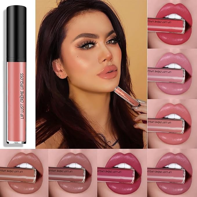 12 Colors Lips Staining Lip Oil, 2025 Upgrade Cream Texture Lipstick Long-Lasting Moisturizing Lip Oil, Waterproof Lipstick Creamy Lip Gloss Non-stick to Cup (#2, One Size)