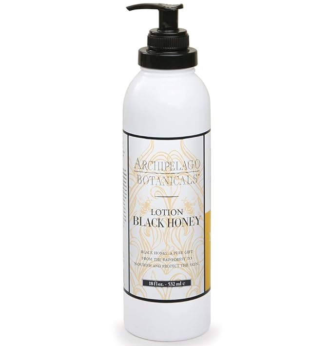 Archipelago Botanicals Black Honey Lotion, Hydrating Body Lotion for Dry Skin, Nourished and Healthy Skin Care, Paraben-Free, Phthalate-Free, 18 oz