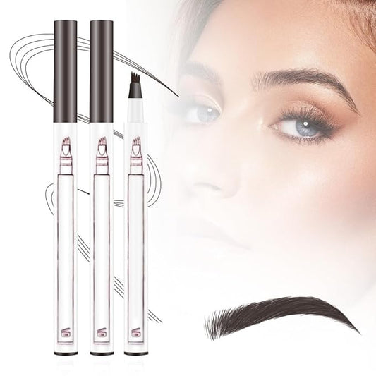 2025 Upgrade Waterproof Brow Pencil with Micro-Fork Tip,3D Magic Eyebrow Pencil 4-Head Split Waterproof Long-lasting Eyebrow Pencil,Natural Makeup Fine Stroke Eyebrow Tattoo Pencils (Dark Brown)