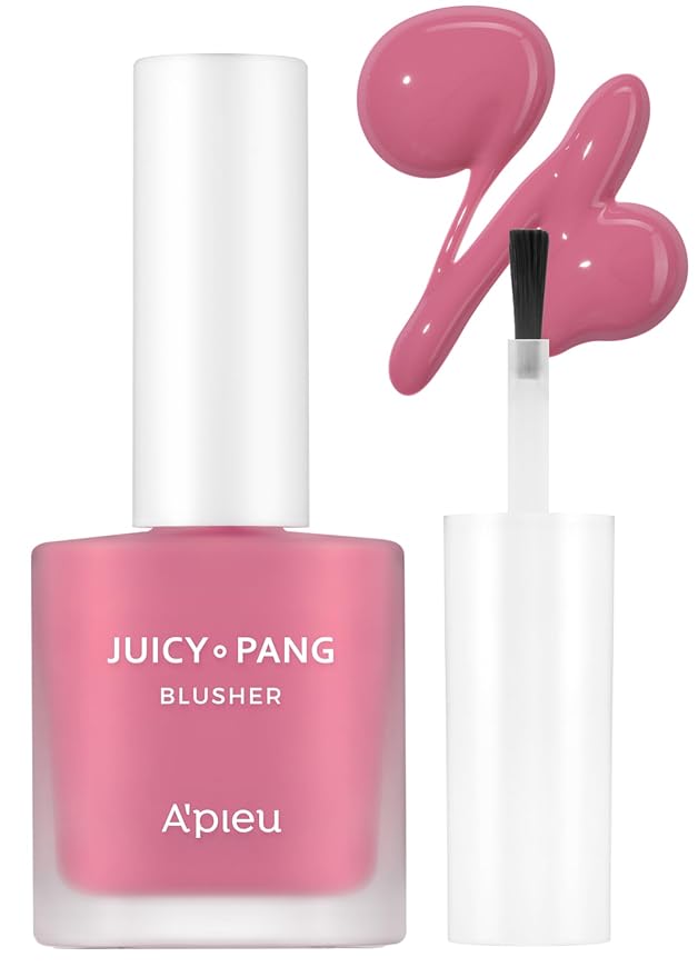 A'PIEU Juicy-Pang Water Blusher [PK02] – Fruity Liquid Blush for Cheeks, Buildable & Blendable Color, Hydrating Dewy Finish with Fruit Extract Blend & Rose Flower Water, 0.31 fl oz