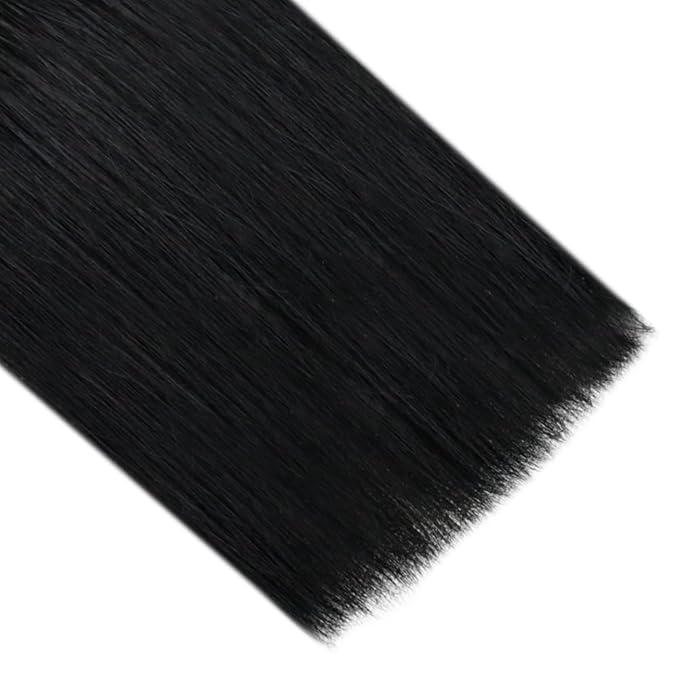 Full Shine I Tip Hair Extensions Human Hair Color 1 Jet Black 18 Inch Itip Human Hair Extensions Cold Fusion 40 Grams Natural Straight Real Remy Hair for Women add Volume