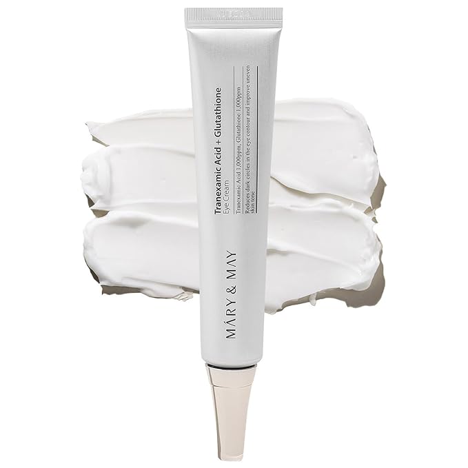 Mary&May Tranexamic Acid (TXA)+Glutathione Eye Cream | Dark Circles & Hyperpigmentation | With Niacinamide & Vitamin C | Firms Under Eye Area | Wrinkle & Fine Line Care | Korean Skincare, 1.01 oz.