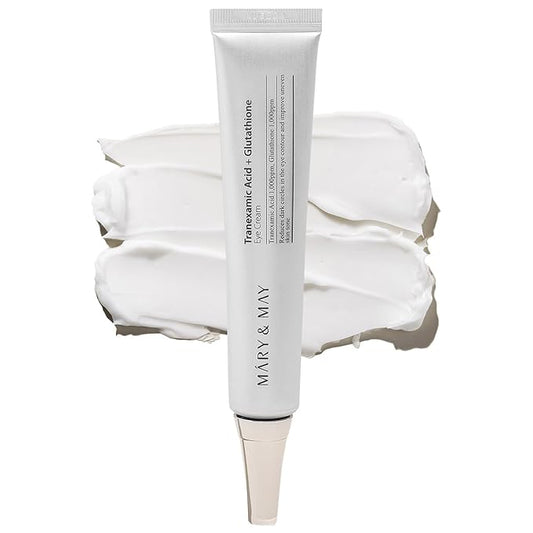 Mary&May Tranexamic Acid (TXA)+Glutathione Eye Cream | Dark Circles & Hyperpigmentation | With Niacinamide & Vitamin C | Firms Under Eye Area | Wrinkle & Fine Line Care | Korean Skincare, 1.01 oz.