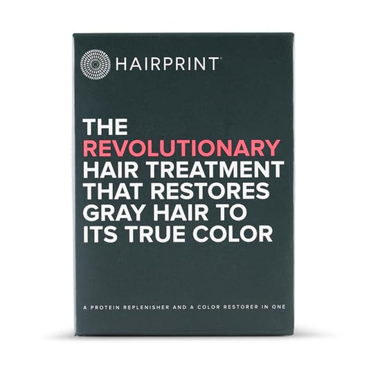 Hairprint True Color Restorer in Dark | Patented for Restoring Gray Hair | Replenishes Natural Pigment | Adds Body, Strength, & Texture | At-Home Treatment | Dye-Free & Non-Toxic