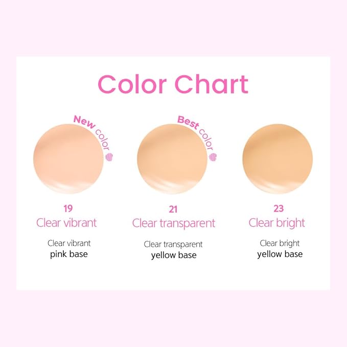 LALACHUU Tension DX Cushion Foundation Hydrating & Firming 54-Hour Long-Lasting Coverage, Matte Glowy Hyaluronic Acid, Collagen, Made in Korea, for All Skin Types (21 Clear Transparent, 0.52 Oz)