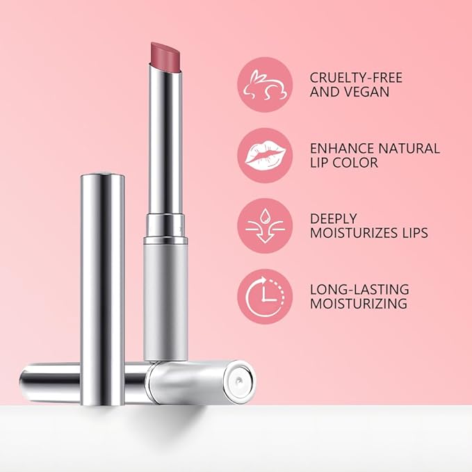Pink Honey Lipstick Tinted Lip Balm, Sheer Hydrating Lip Stain for All Skin Tones, Natural Lightweight Lips Gloss Makeup for Women, Vegan & Cruelty-Free