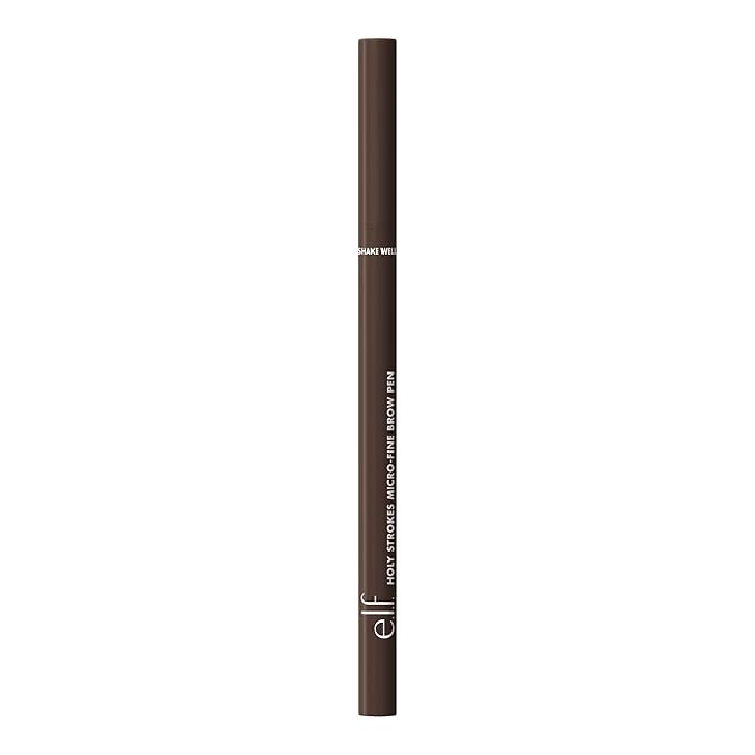 e.l.f. Holy Strokes Micro-Fine Brow Pen, Liquid Waterproof Eyebrow Makeup For Detailing & Adding Dimension, Vegan & Cruelty-Free, Neutral Brown