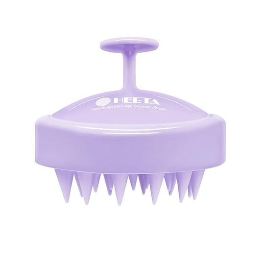 HEETA Shampoo Scalp Brush Massager Hair Growth, Scalp Scrubber with Soft Silicone Bristles for Dandruff Removal, Hair Brush Exfoliator, Light Purple