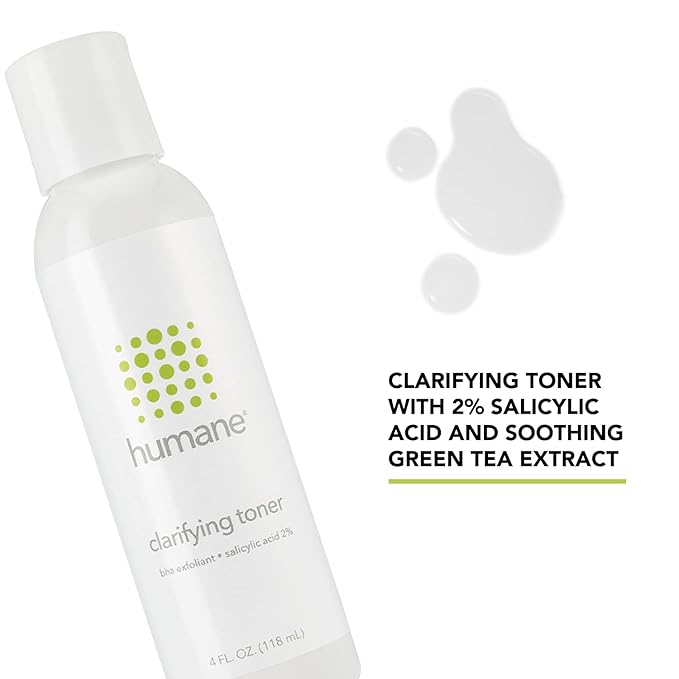 humane Regular-Strength Acne Wash, Clarifying Toner and Oil-Free Moisturizer Bundle - 5% Benzoyl Peroxide Acne Treatment