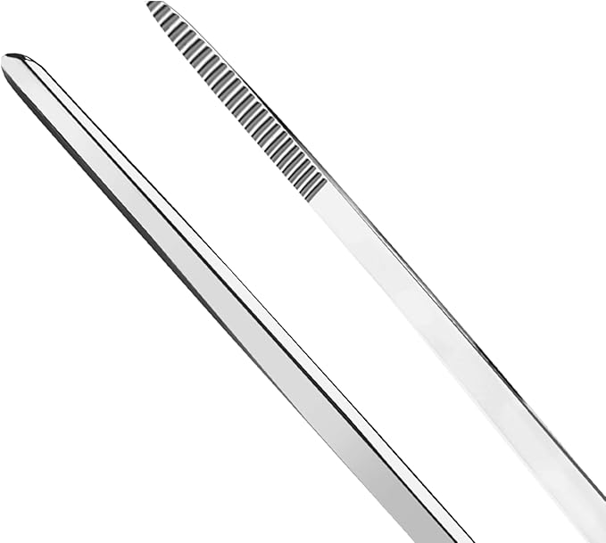 Luca Ear Adson Bayonet Shape Tweezer Forceps Stainless Steel (Dressing Luca Ear, 5")