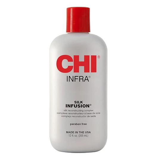 CHI Infra Silk Infusion, Leave-In Reconstructing Treatment To Strengthen & Protect All Hair Types, Alcohol-Free, 12 Oz