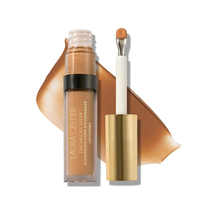 LAURA GELLER NEW YORK The Bright Stuff Illuminating Under Eye Concealer with Cooling Metal Tip - Light Coverage (05 Golden Medium)
