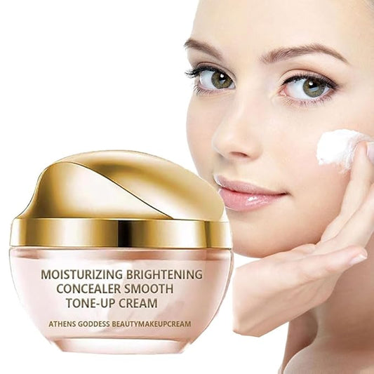 Moisturizing Brightening Concealer Smooth Tone-Up Cream, Corrector Iluminador Hidratante Crema TóNica, Moisturizer Brightening Concealer Smooth for All Skin (1pcs, 1.8 Oz)