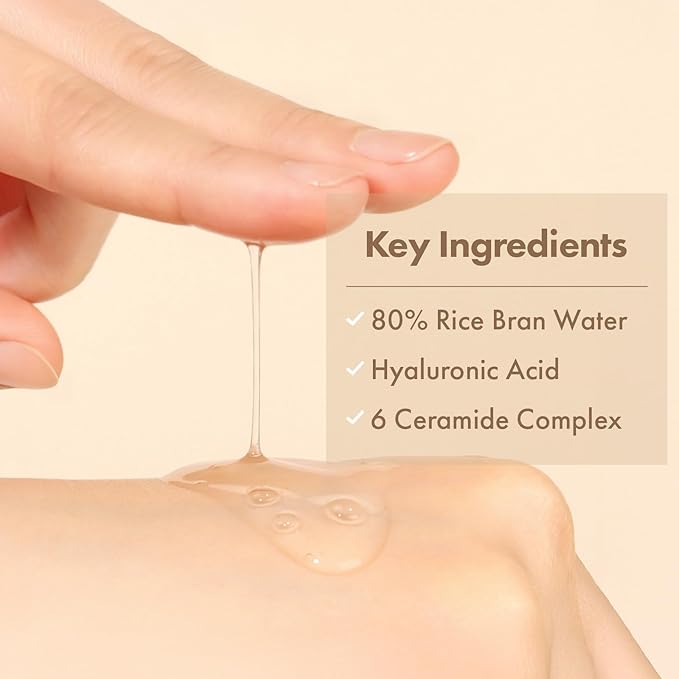 TOSOWOONG Real Rice Glow Serum with 80% Rice Bran Water and Niacinamide for Dark Spots, Uneven Skin Tone, Dull Skin, Radiant Glow, and Daily K-Beauty Skincare for All Skin Types, 33ml / 1.11 fl. oz.