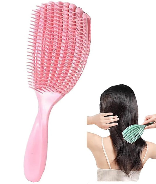 Unisex Soft And Elastic Scalp Massage Comb Massager, Shampoo And Itching Comb Does Not Hurt The Scalp And Hair, Can Also Be Used For Curly Hair Care (Pink, Large)