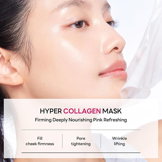 Mediheal Hyper Collagen_Collagen Real Deep Mask 4pcs | Collagen Gel Mask for Multi-lifting Care | Achieves Bouncy Skin | Boosts Pore Elasticity | 30mins Quick Care | Extra Hydration