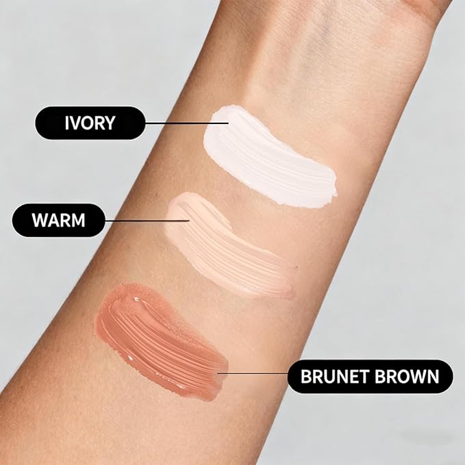 Luvie Glow Foundation Cushion, Mushroom Head Air Cushion CC Cream, BB Cream Face Makeup Foundation, Moisturizing Concealer Brighten Long-Lasting, Even Skin Tone for All Skin Types (warm)