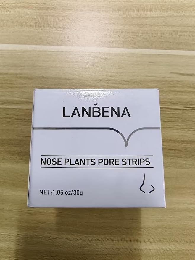 LANBENA Blackhead Mask, Nose Plants Pores Strips Blackhead Remover Mask Peel off Mask Facial Pore Cleanser Purifying Face Mask Nose Strips (1.06 Ounce) - White