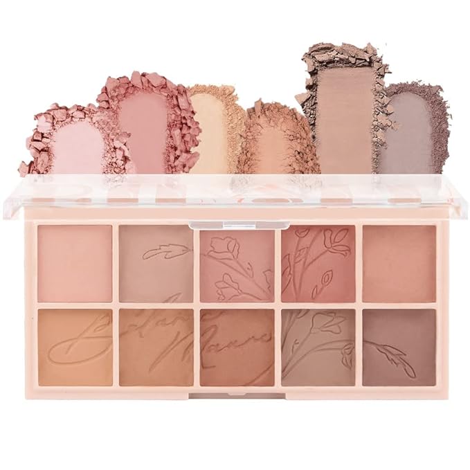 AMY'S DIARY 12Color Light Pink Purple Eyeshadow Palette, Long-Lasting, and Highly Pigmented. Elevate Your Eye Makeup– Unleash Your Unique Style (Nude Pink)