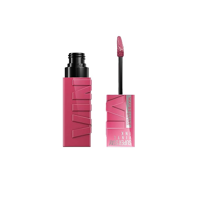 Maybelline Super Stay Vinyl Ink Longwear No-Budge Liquid Lipcolor Makeup, Highly Pigmented Color and Instant Shine, Coy, Rose Mauve Nude Lipstick, 0.14 fl oz, 1 Count