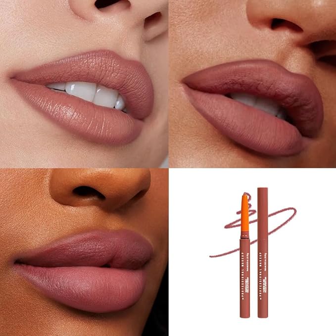 Retractable Lip Liner Pencil for Shaping & Sculpting Lips,Creamy Matte Gel Crayon Lip Liner Pencil delineador de labios,Long Lasting Waterproof Lipstick LipLiner (02#, 1 Count (Pack of 1))