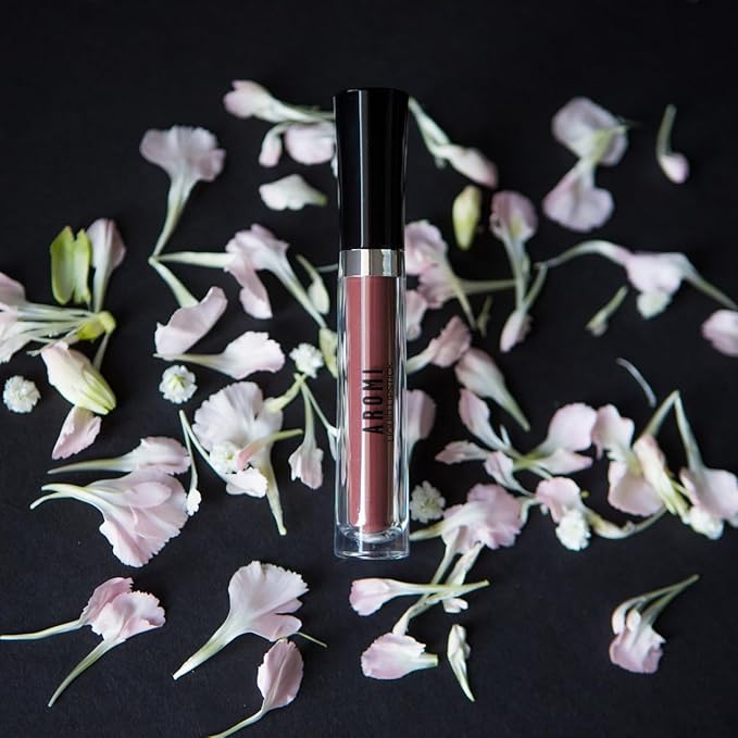 Aromi Chocolate Brown Liquid Lipstick | Dark Brown Nude Lip Color, Vegan and Cruelty-free, Long-lasting, Waterproof, Handmade (Magnetic Mahogany)