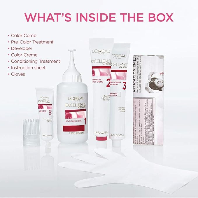L’Oreal ParisExcellence Triple Protection Color Creme, Level 3 Permanent, Reddish Blonde/Warmer 8RB (Pack of 3)
