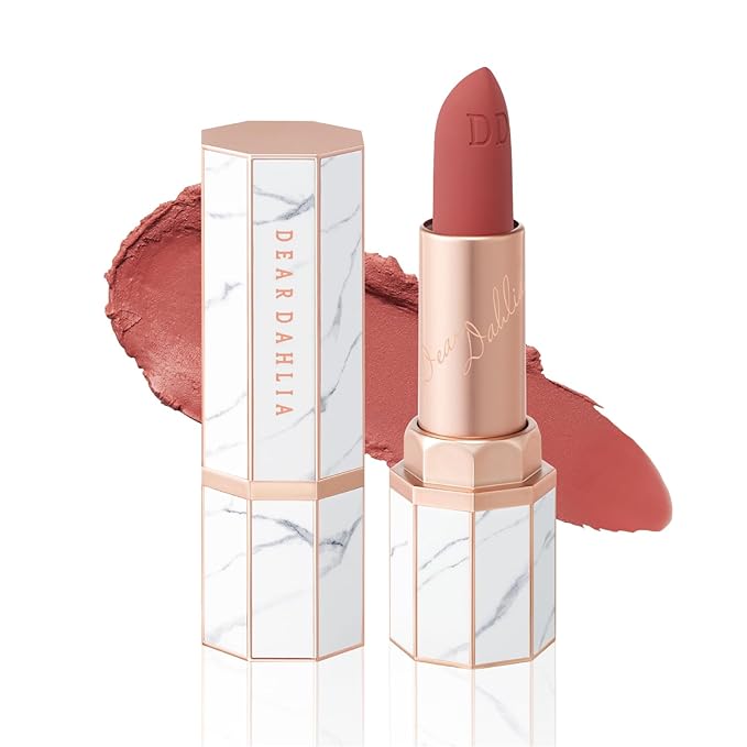 DEARDAHLIA Lip Paradise Effortless Matte Lipstick (Sophie) - Wightness & Silky Matte Lipstick with Long-Lasting and High-Pigment Color, Dahlia Petal Tip for Easy Use. Vegan & Cruelty-Free. 0.11 oz
